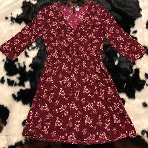 Floral 3/4 Sleeve Dress
